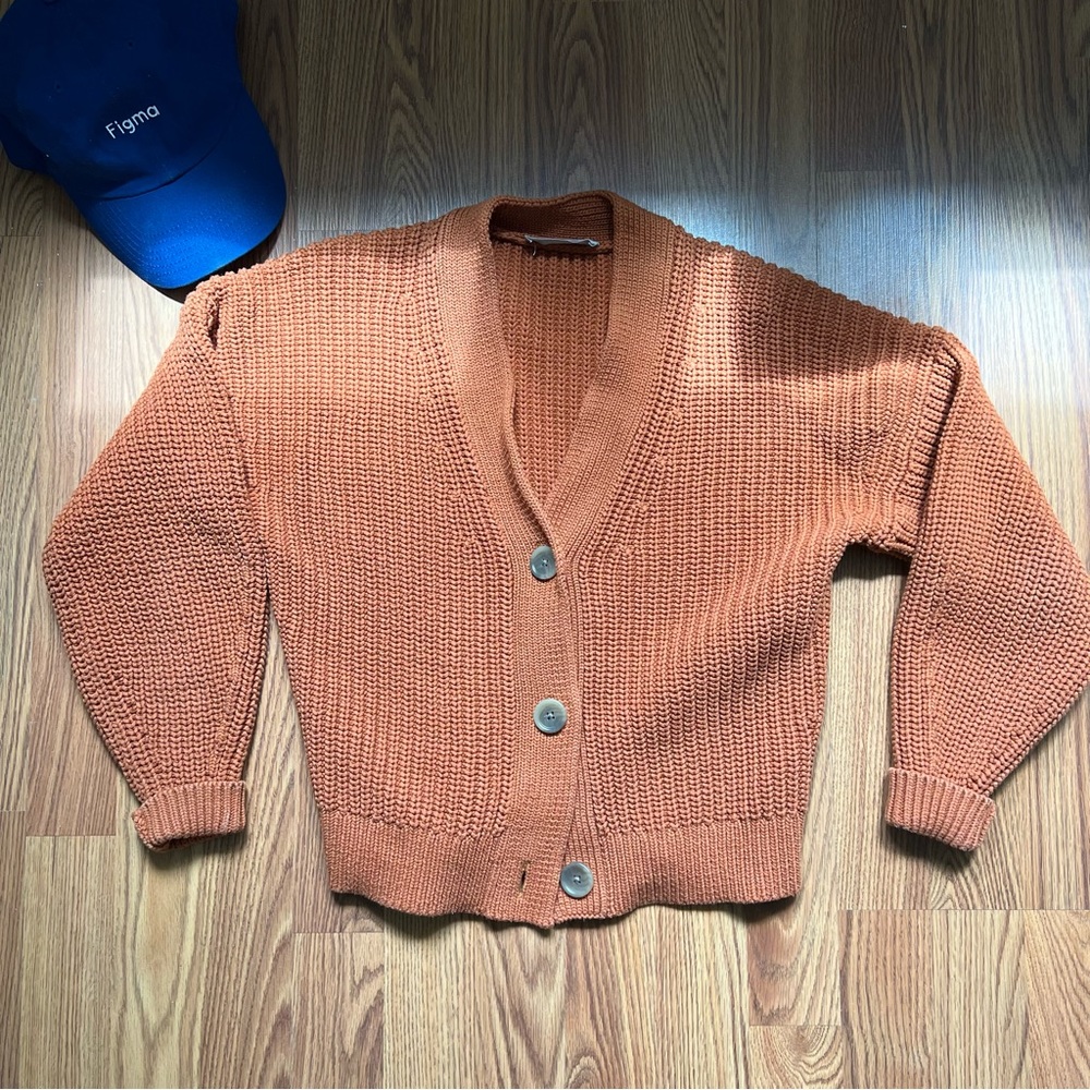 Everlane Pumpkin cotton cardigan